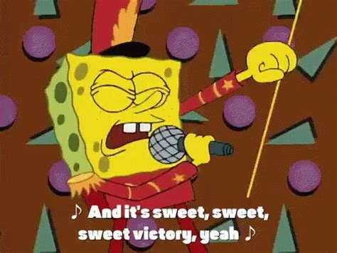 sweet victory gif|sweet victory spongebob gif.